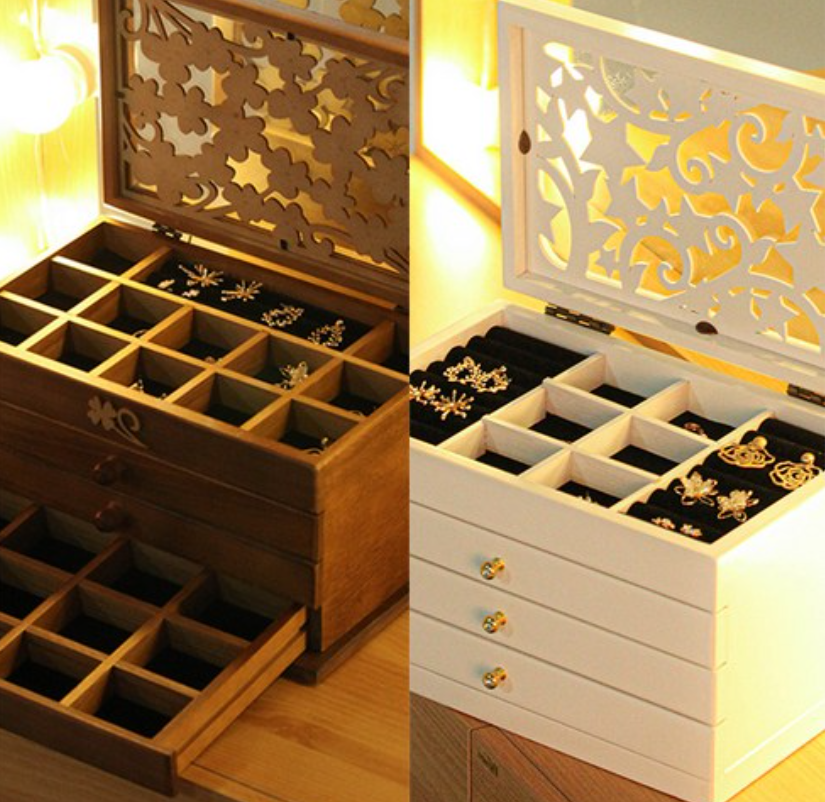 크크섬 원목 주얼리 악세사리 보관함 보석함