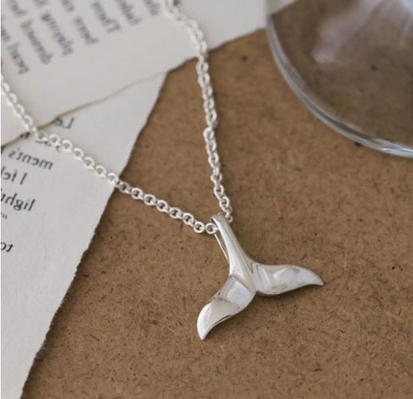 실버925 위시 고래꼬리 L 볼드 롱 목걸이 A