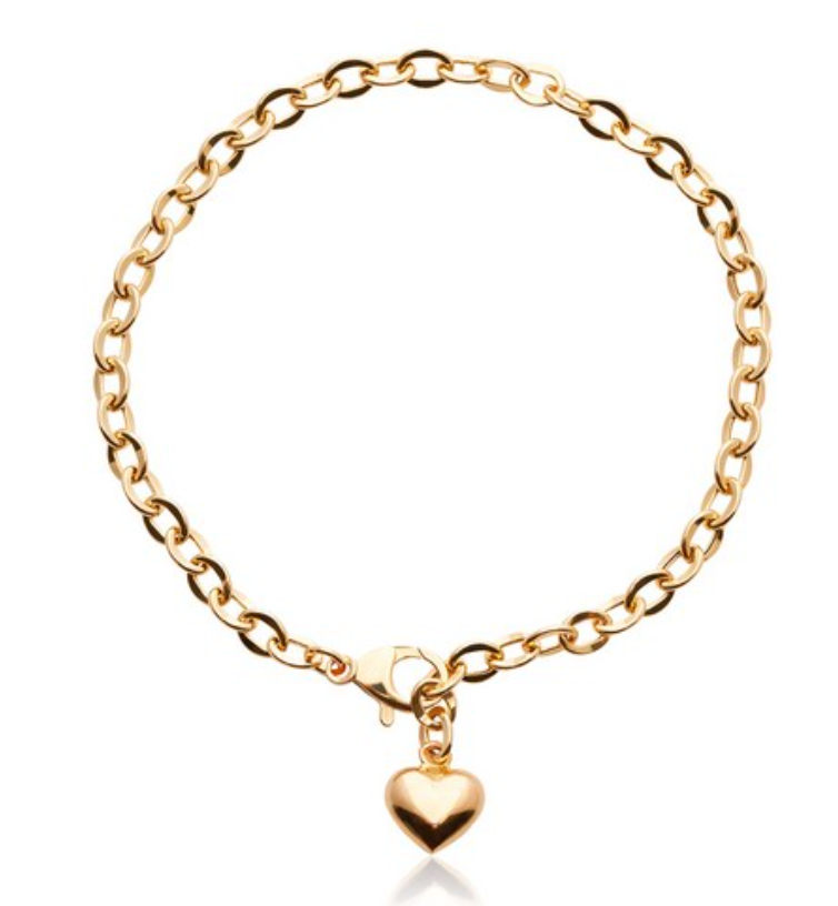 14K 할로우 타원 금 팔찌 18cm