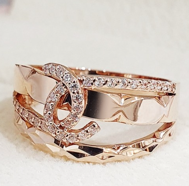 14K  화려한컷팅반지