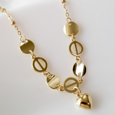 14K 18K 핫코인 체인 목걸이