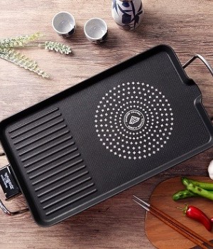 키친플라워 와이드 삼겹살 전기 그릴 고기 불판